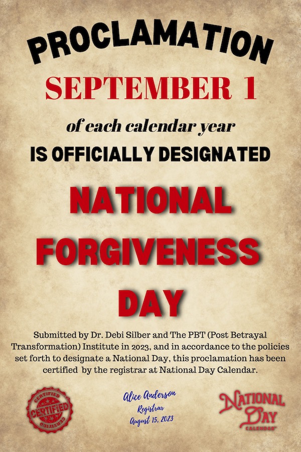Proclamation:  National Forgiveness day