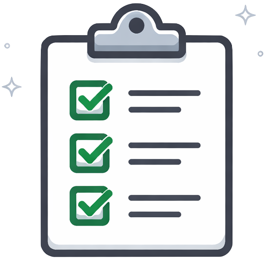 Waitlist clipboard with checkmarks